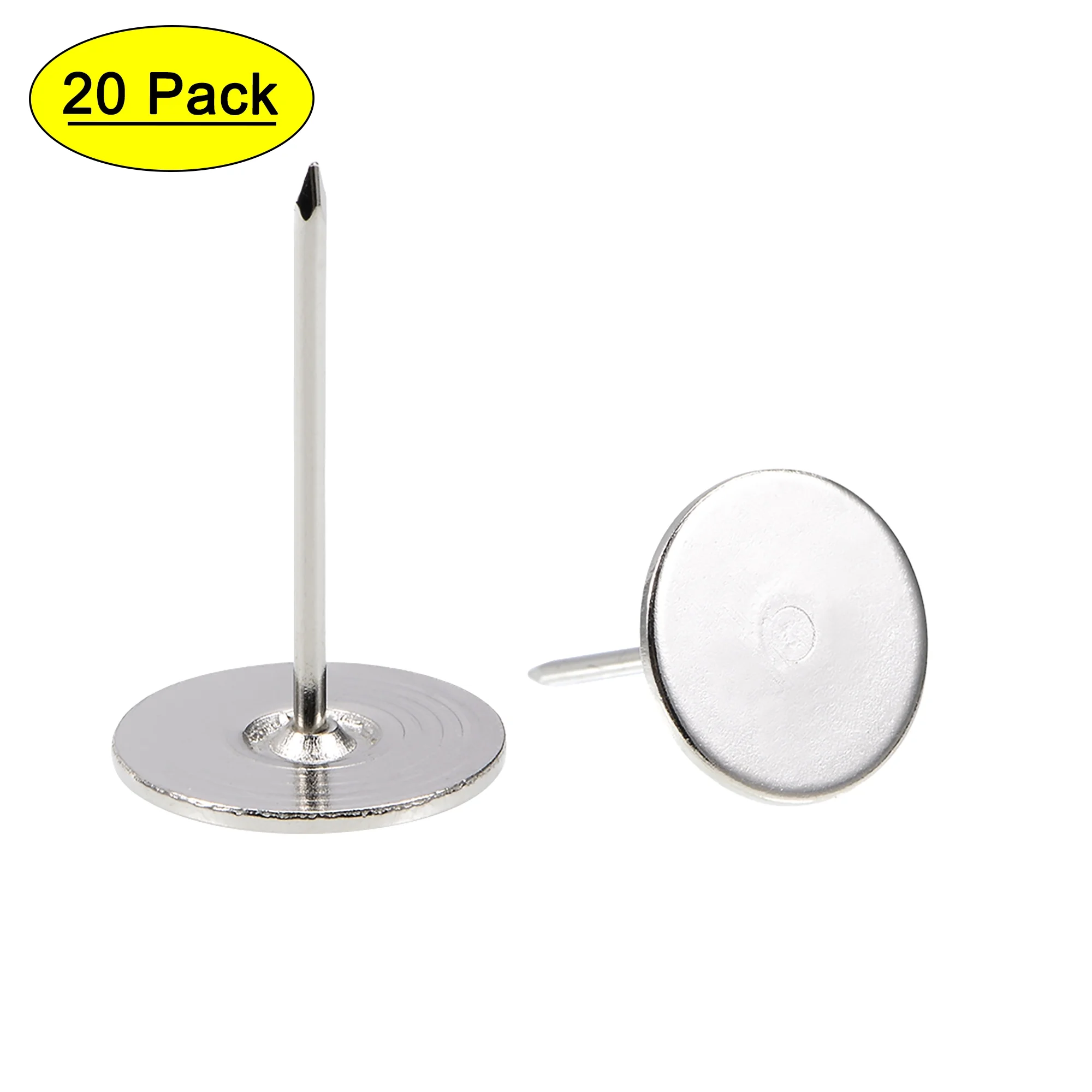 Uxcell 100 Pcs Upholstery Nail Heads - 11mm Round Head, 17mm Length, Silver Tone, For Furniture, Sofas, Headboards & DIY 2 thumbnail image