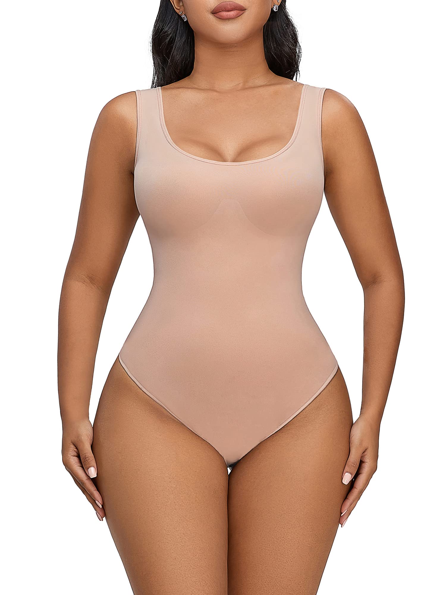 Body Moldeador Para Mujer - Sin Costuras, Control De Abdomen Y Tirantes Anchos, Ideal Para Uso Diario O Ocasiones Especiales