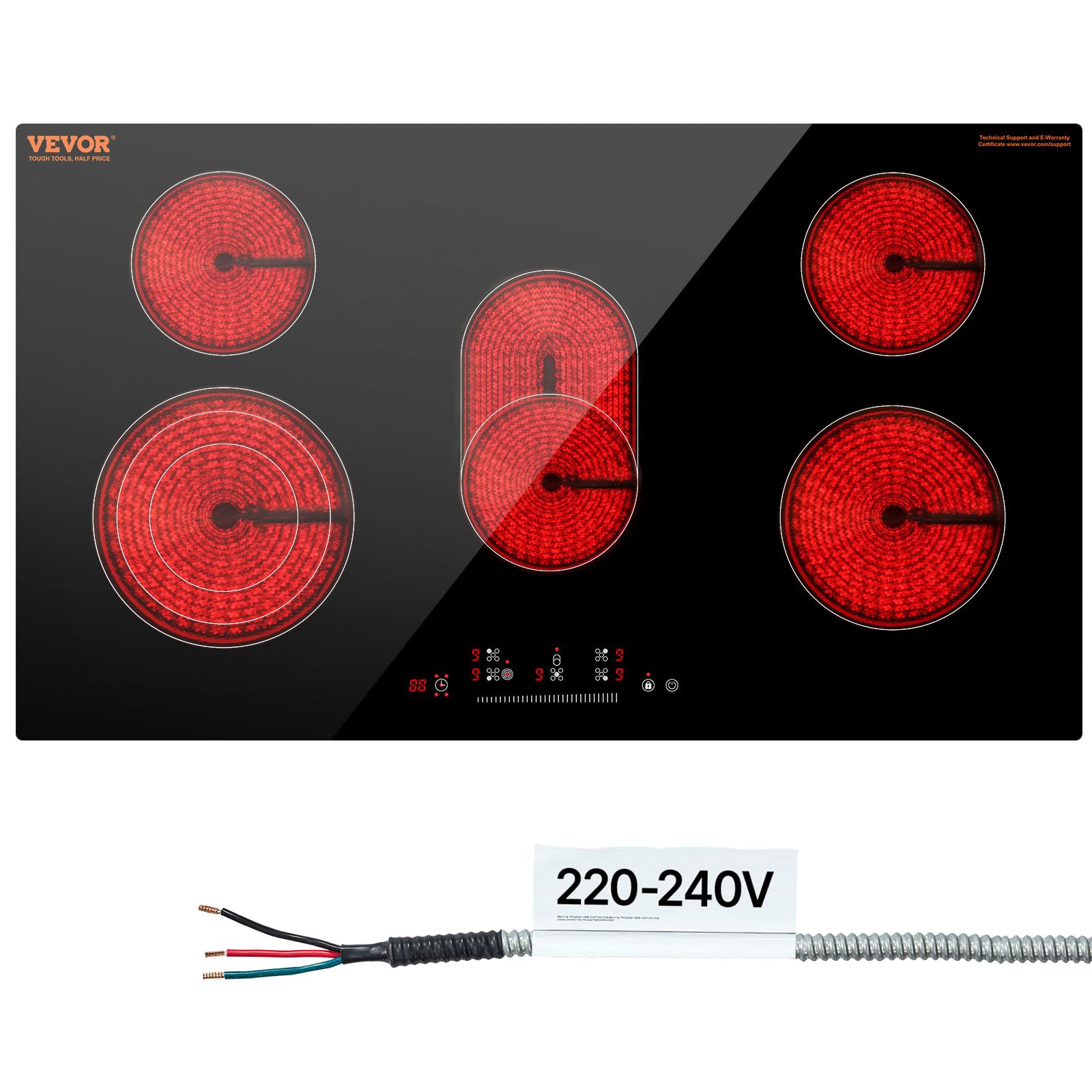 VEVOR Gaskochfeld Mit 2 Brennern & 12250 BTU Power – 30,5 Cm Edelstahl Für Küche, Outdoor & Wohnmobil | LPG/NG Umrüstbar