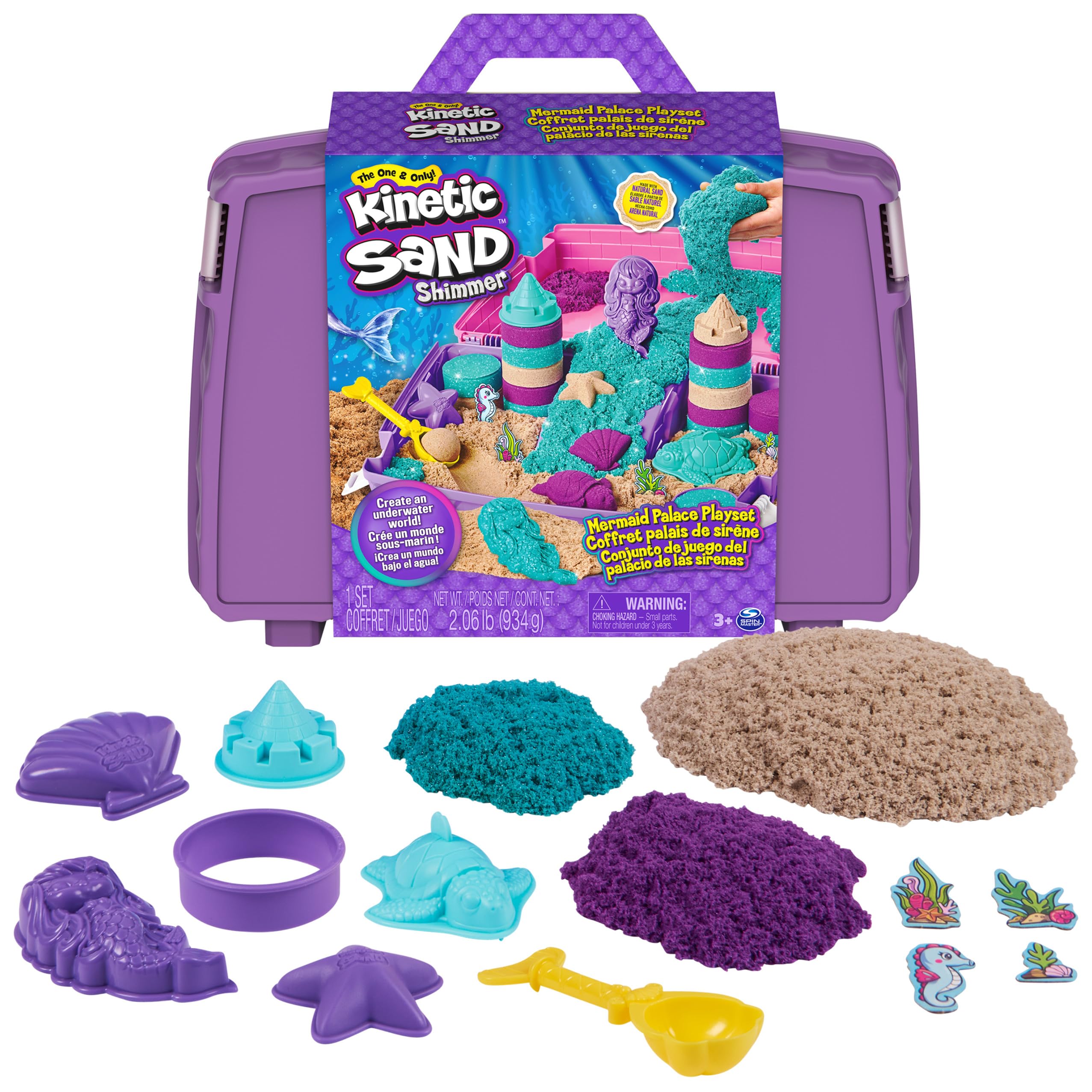 Kinetic Sand Splash Starter Case – Knetbarer Spielsand, Trocknet Nicht Aus | Kreatives Spiel Für Kinder Ab 3