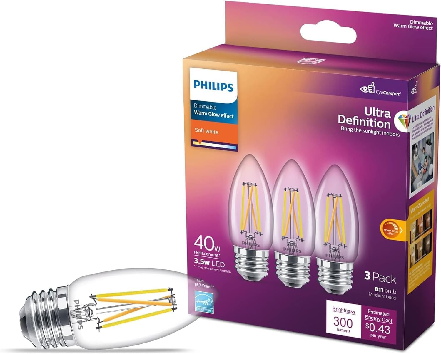 Philips ED28 Bulb Philips 175W ED28 Metal Halide Bulb - Clear Mogul ...