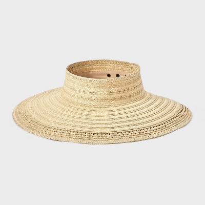 Shade & Shore Wide Brim Straw Hat Packable Straw Down Brim Hat - Shade & Shore™ Off-White : Target main image 4