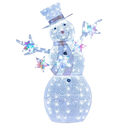 Costway - Brandclub - Costway 2.6 FT Lighted Snowman with