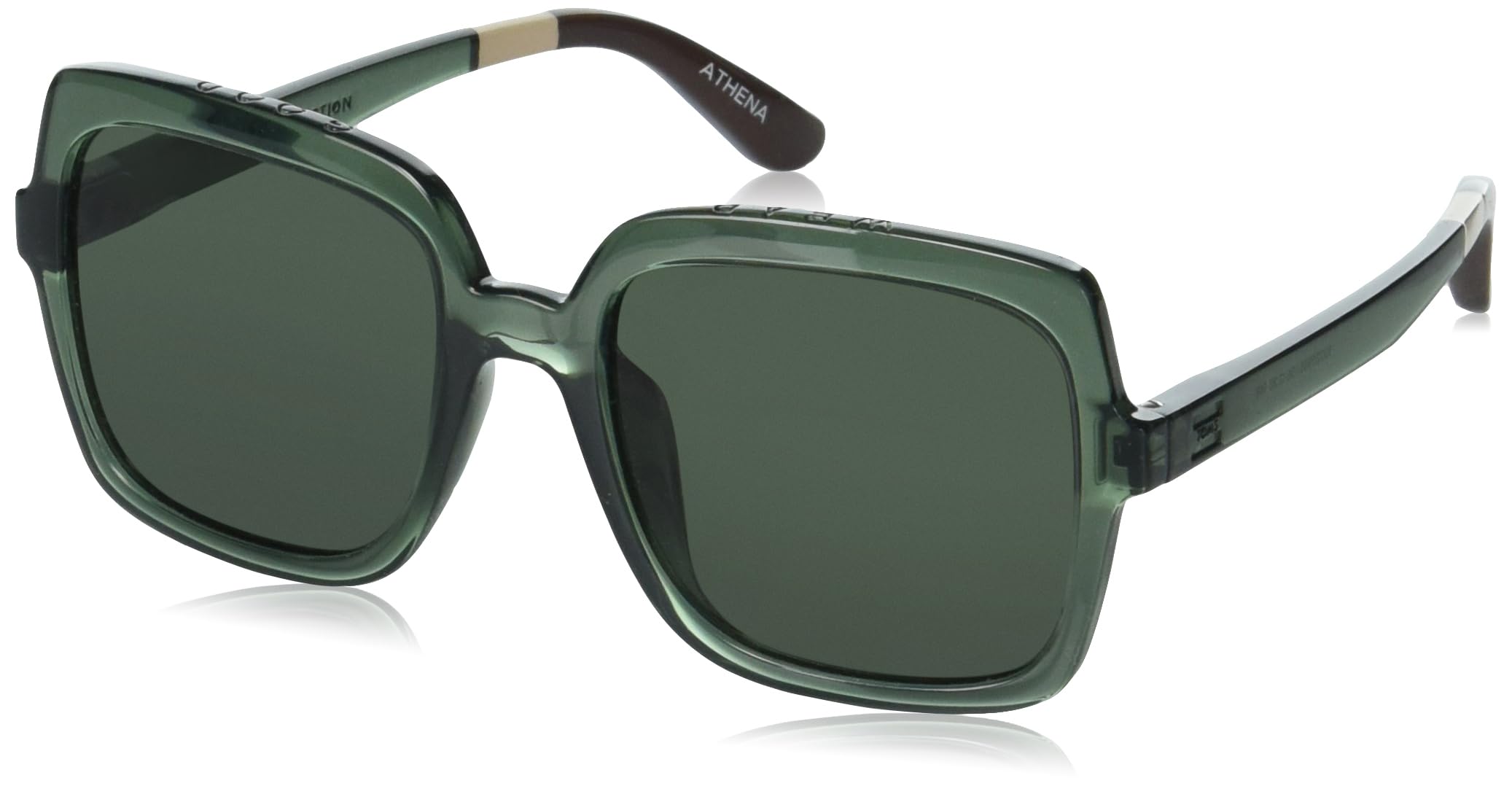 Toms - Aaryn Sunglasses in Blonde Tortoise/Olive Gradient Savanna Traveler Matte Tortoise Sunglasses – TOMS.com main image 3