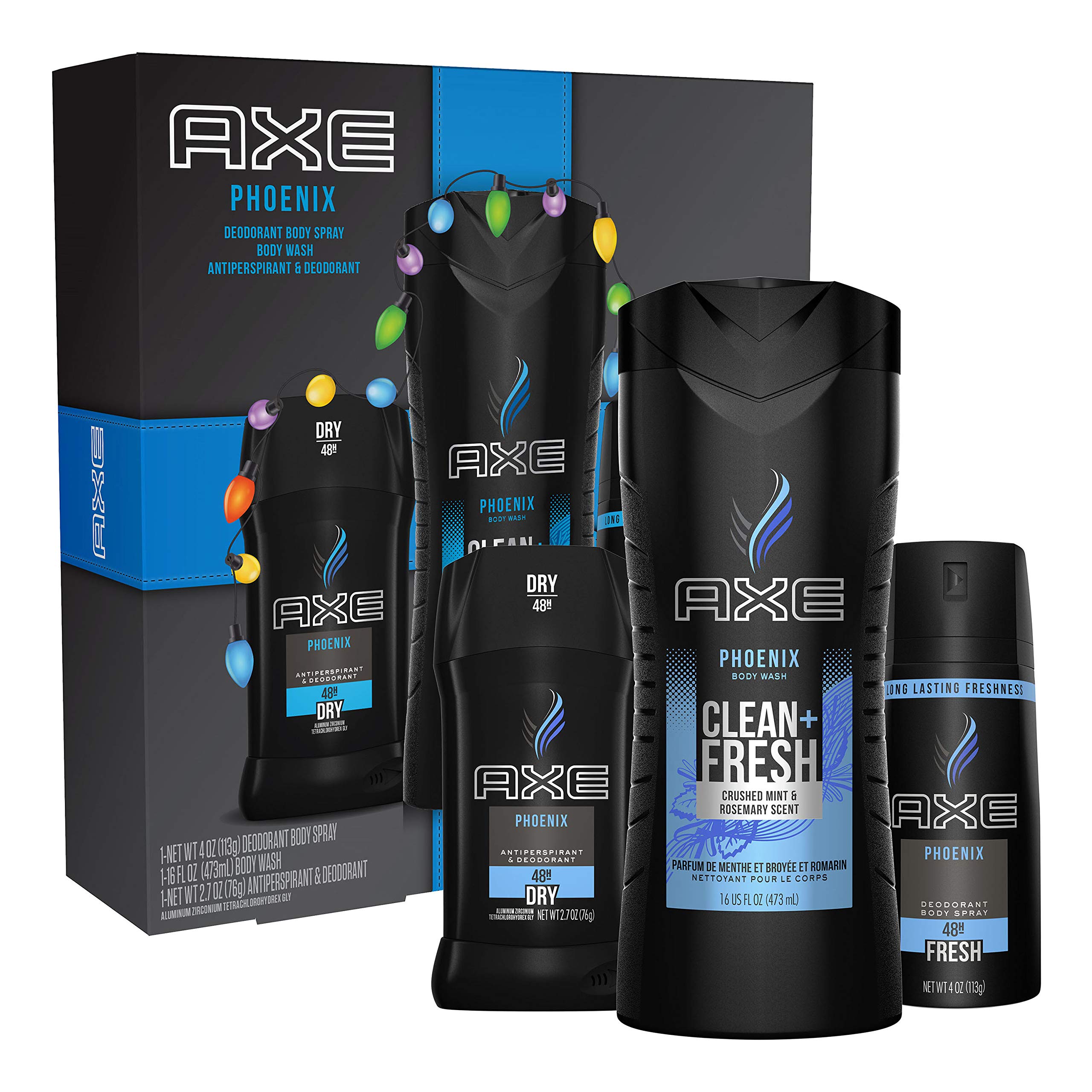 Dove Men Care, Lynx, Sure Men The Skills Ball Gift Set With An Advanced Anti -perspirant, Body Wash, Body Spray & Limited Edition Football The Fans Favourites For Him 3 Piece
