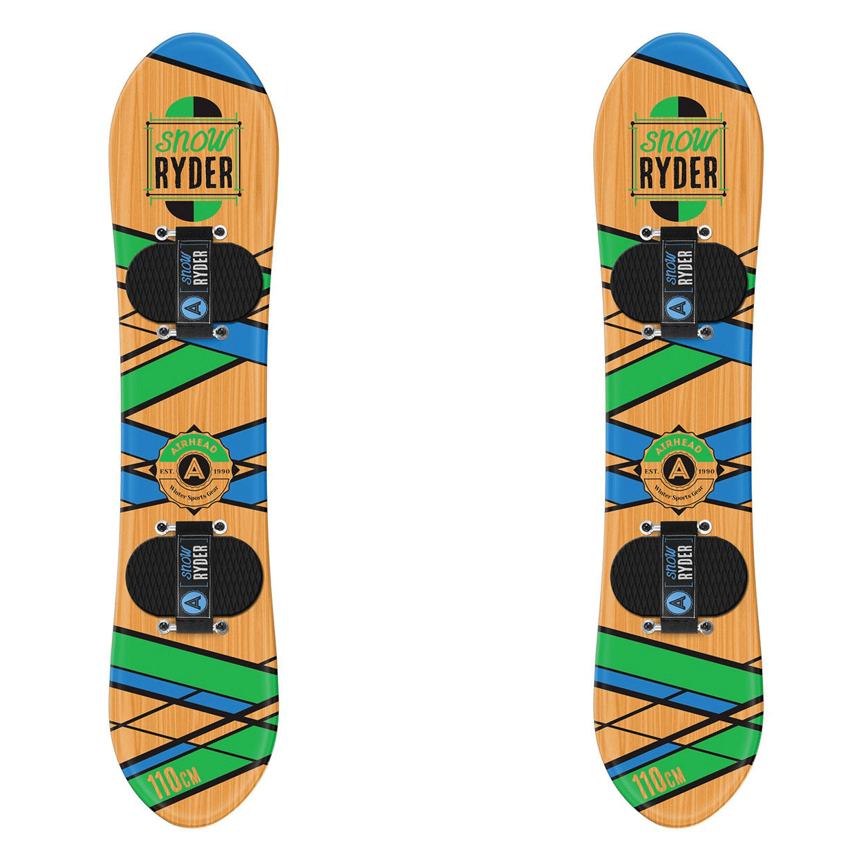 Airhead - Brandclub - SNOW RIDER Hardwood Snowboard, 130cm