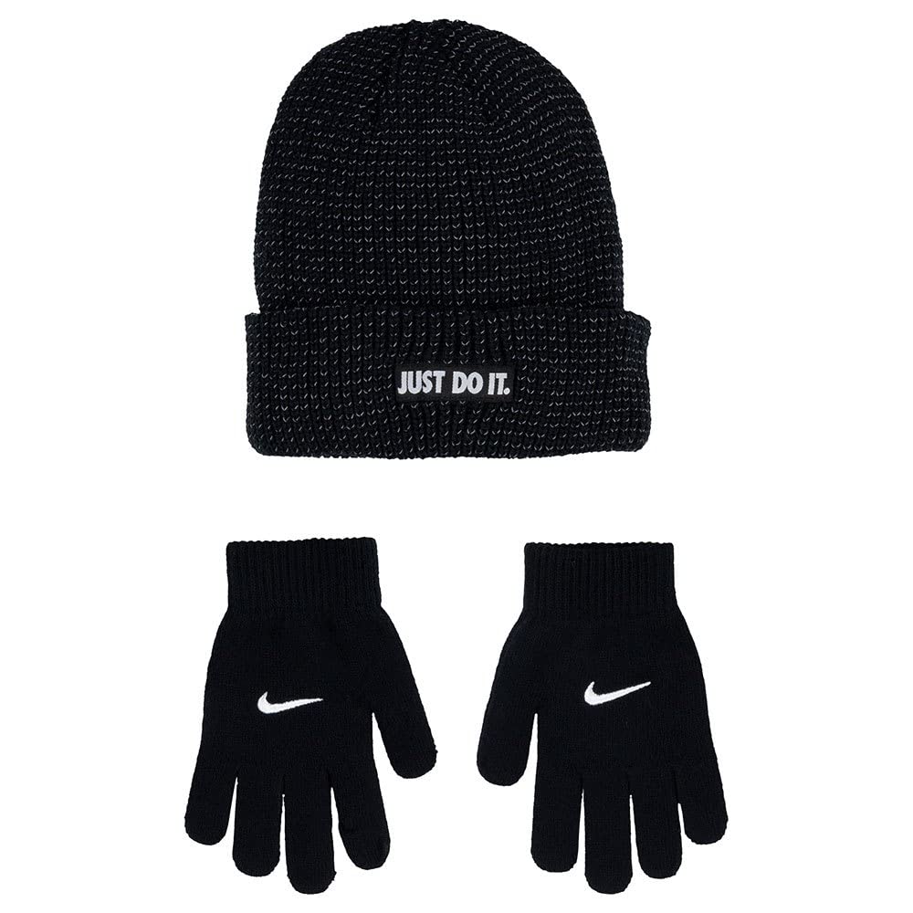 nike men's running thermal beanie & glove set