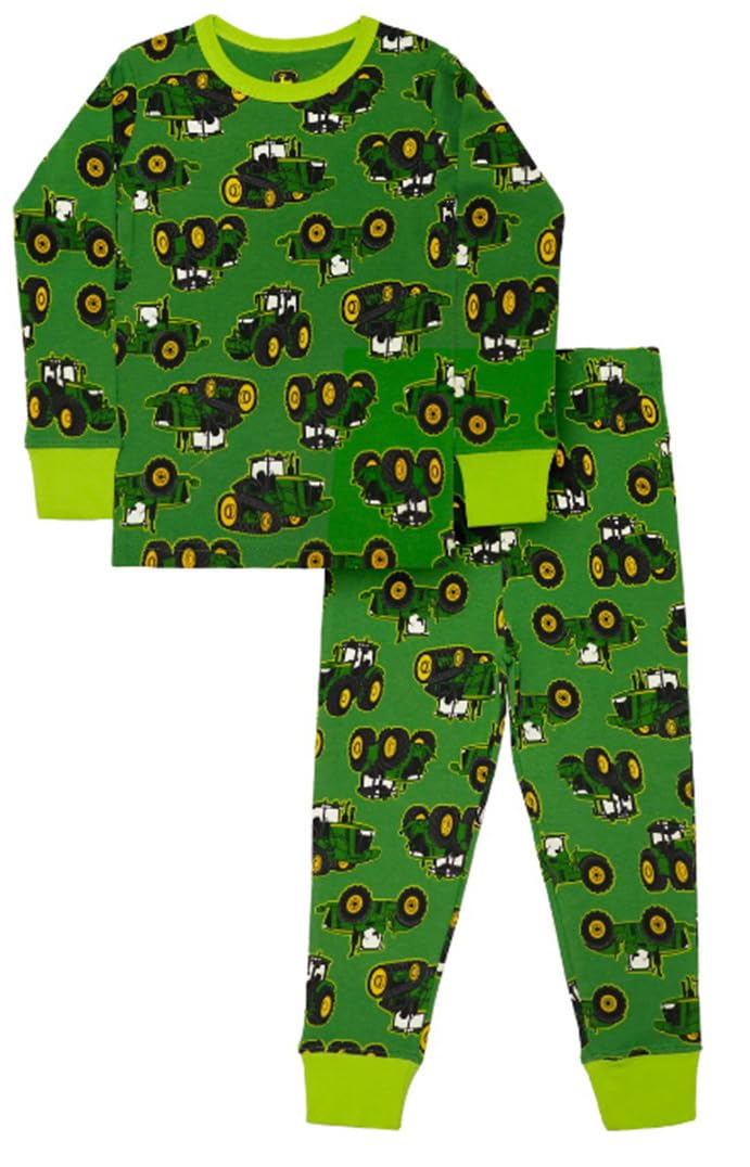 John Deere - Brandclub - John Deere Green Tractor Toss 2 pc Set Pajama Set  Top Pants Sizes 5 6 7 (US, Age, 6 Years)