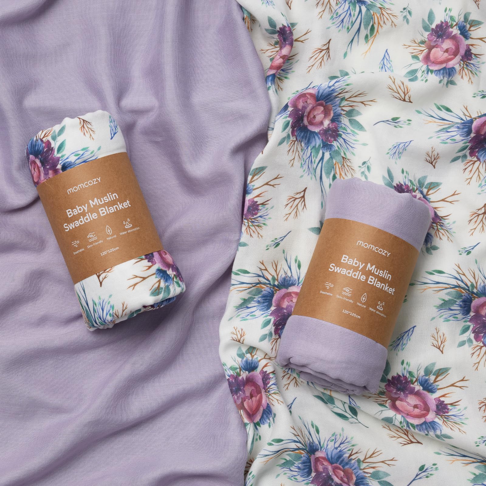 Muslin Swaddle Baby Essentials Konssy 2 Pack Blankets For Baby Boys Girls, Receiving  Blanket Large 47 X 47 Inches, Soft Breathable Muslin Baby Blanket For  Unisex Newborn(Peach, Floral Newborn Essentials Must Haves, image size:1600x1600