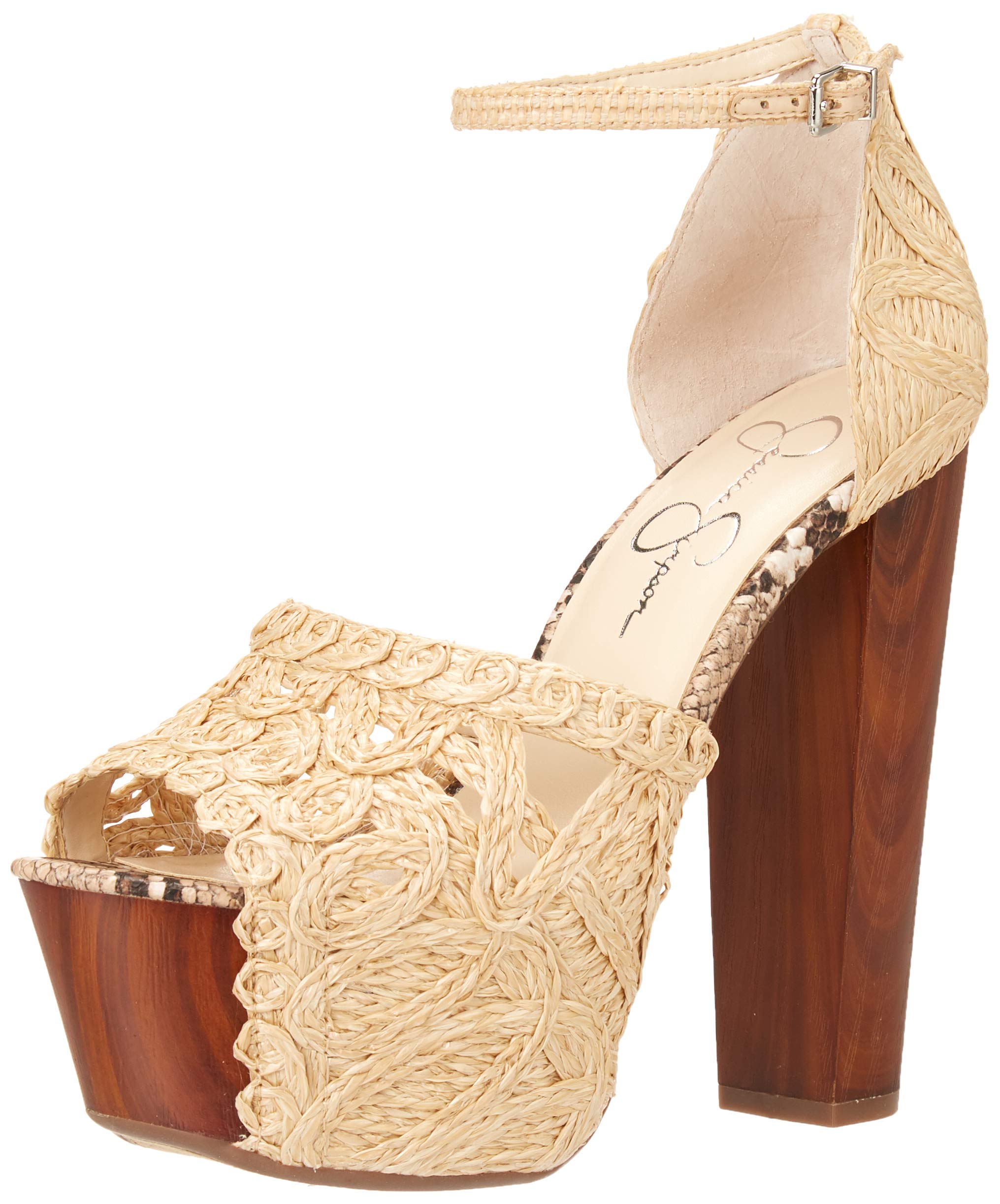 Jessica Simpson Womens Zexie Faux Suede Wrap Wedge Heels Taupe 10 Medium  (B,M)