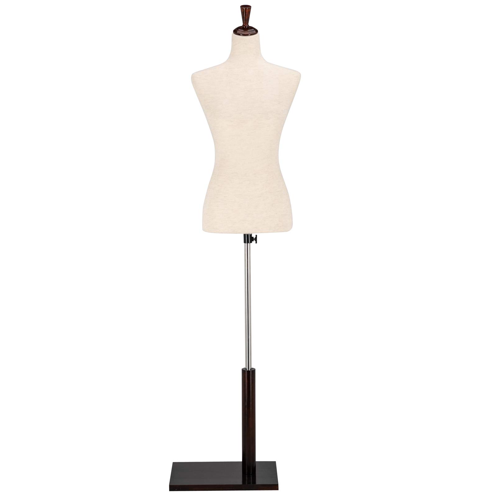VINGLI - Brandclub - VINGLI Female Dress Form, Mannequin Torso Body with  Adjustable Wood Stand for Display Clothes (White, 6-8), image size:1600x1600
