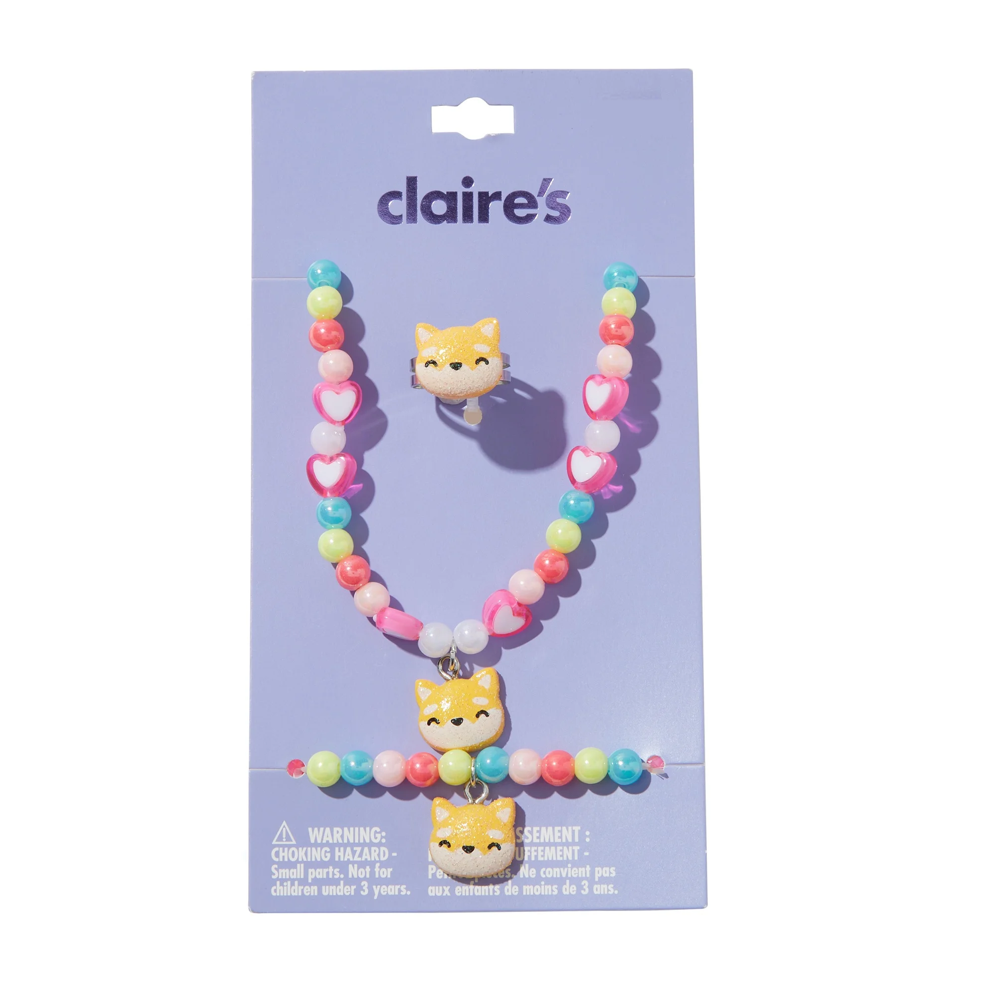 Lot Parure Claire's Y2K : Boucles D'oreilles Et Bracelet Smiley Strass Colorés Neuf Avec étiquettes