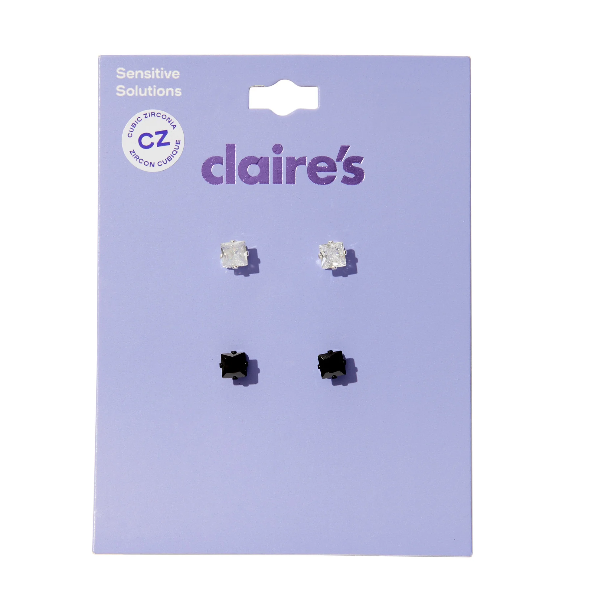 Pink Cubic Zirconia Platinum Over Sterling Silver Stud