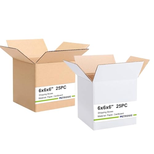 25 ~ 6x6x6" Corrugated Kraft Cardboard Cartons Shipping Packing Box