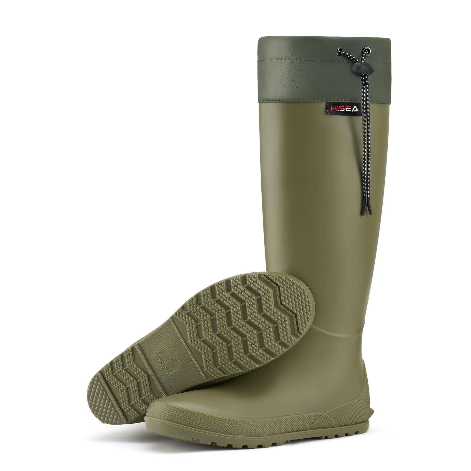 Ladies Boots Mid Calf Garden Boots Hisea Waterproof Wellies HISEA - Main Image