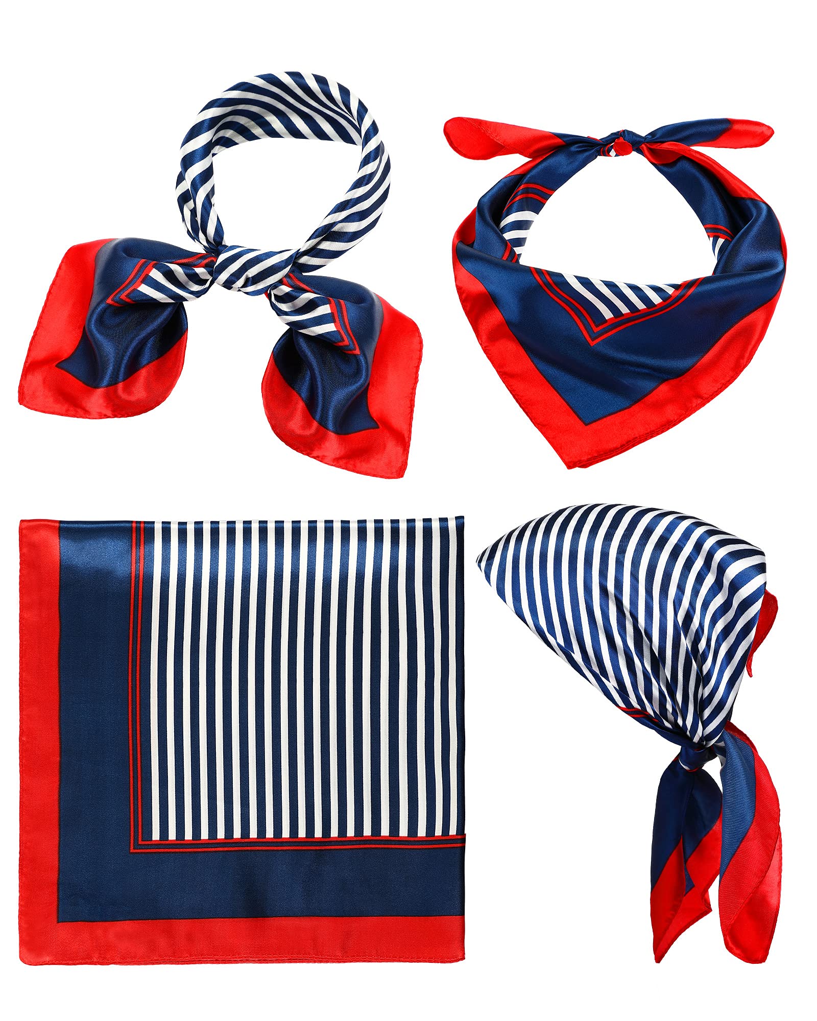 Chiffon Square Handkerchief Ribbon Royal Blue CK18803OM5T - View #12