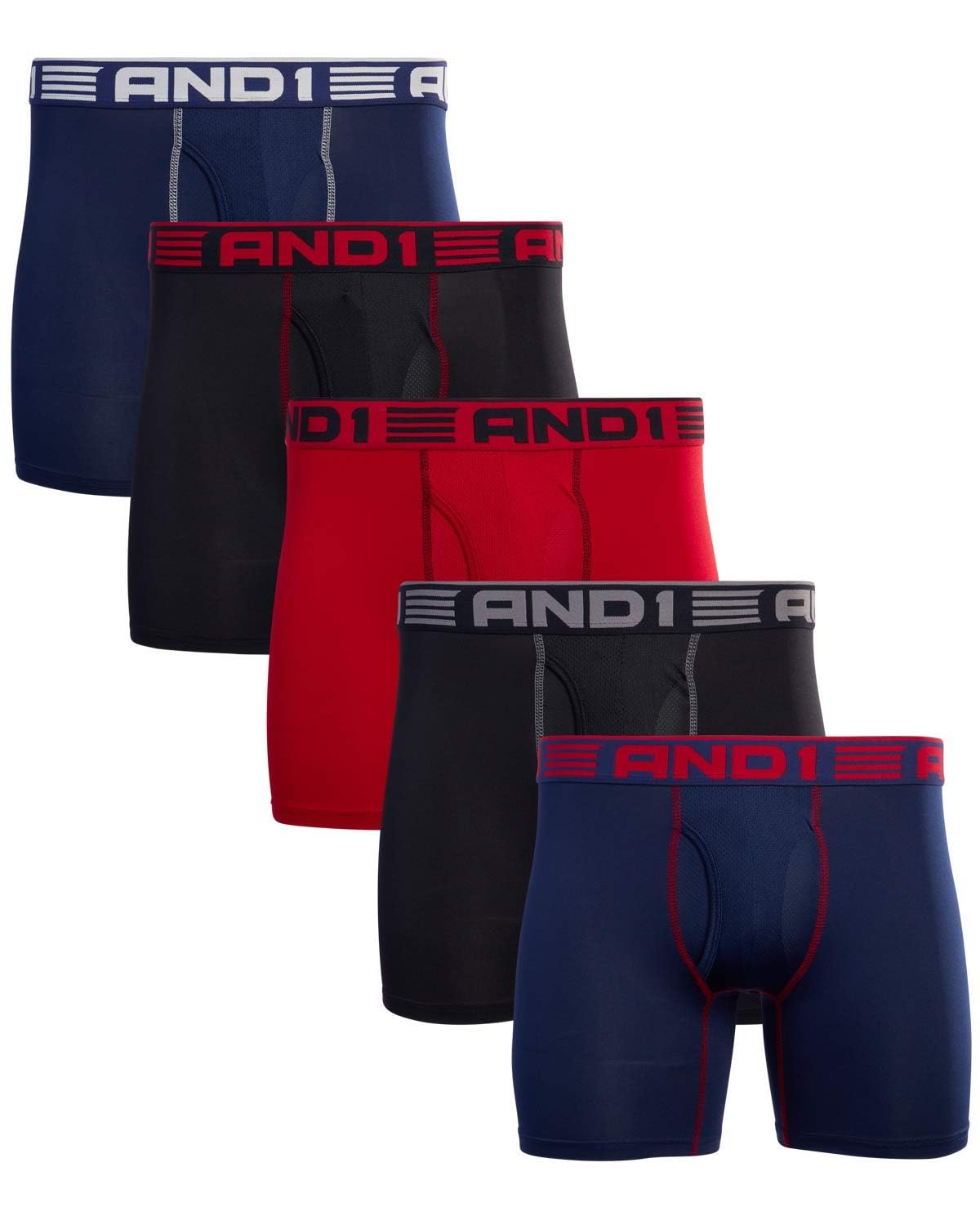 完全新品未使用VANILLANI LOGO BOXER BRIEF AND1 Men's Underwear Boxer Briefs - 12 Pack Performance Long