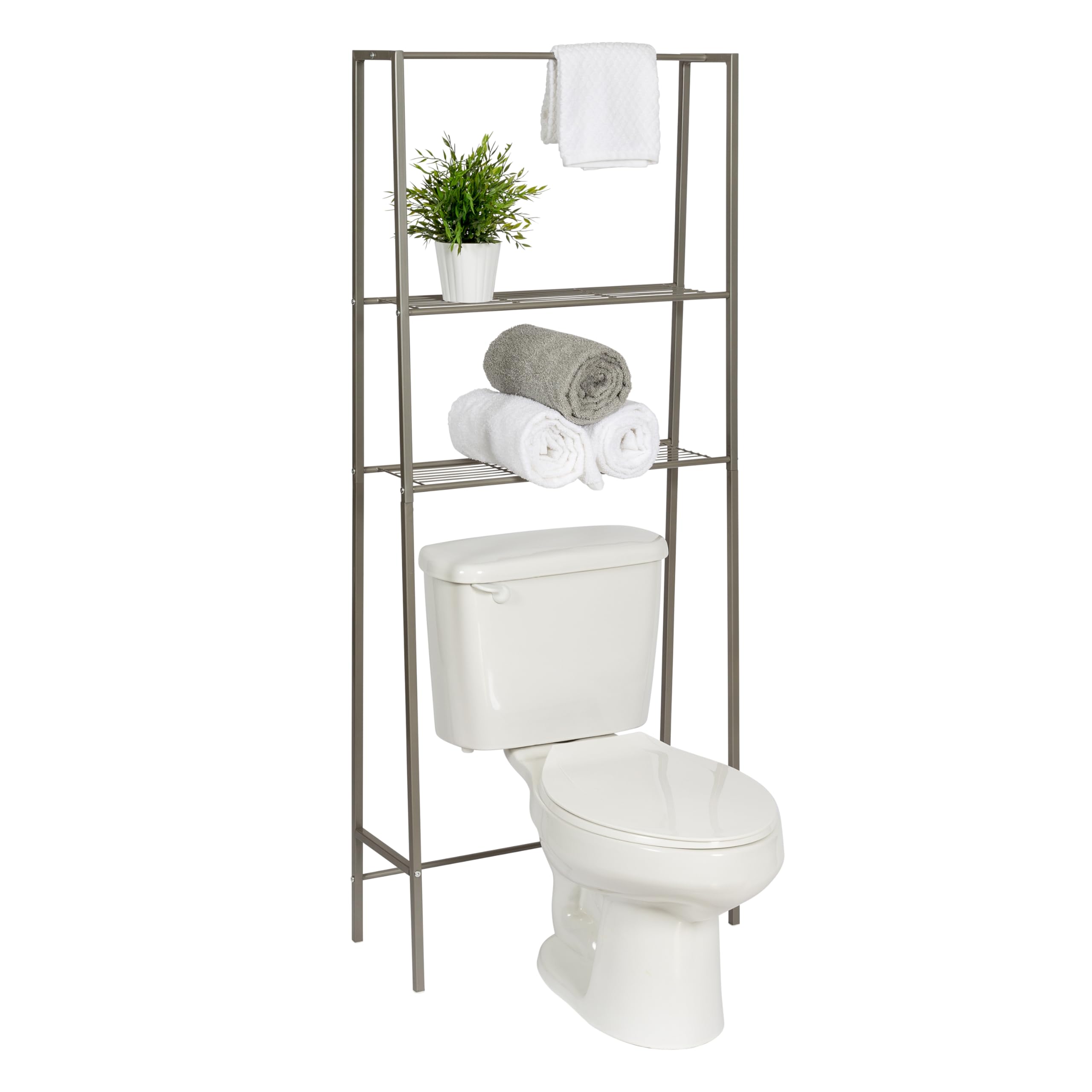 Honey-Can-Do 6-Tier Shelving Tower - Black Space-Saving Storage Unit, 12.6x11x60 Inches - View #12
