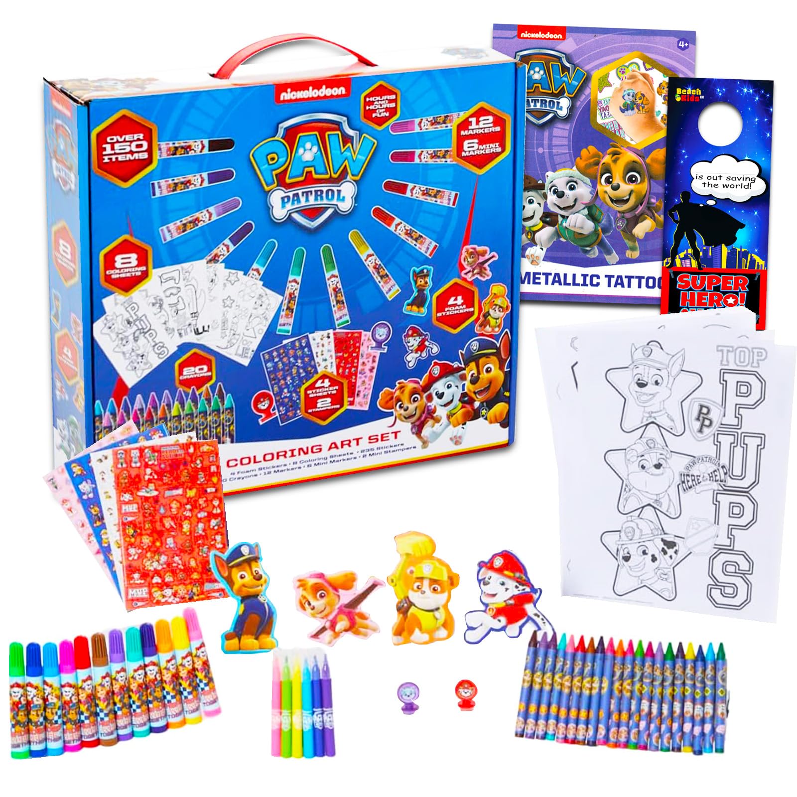 Brandclub - PAW Patrol Giant Coloring Set, 17 Pieces, Children Ages 3 ...