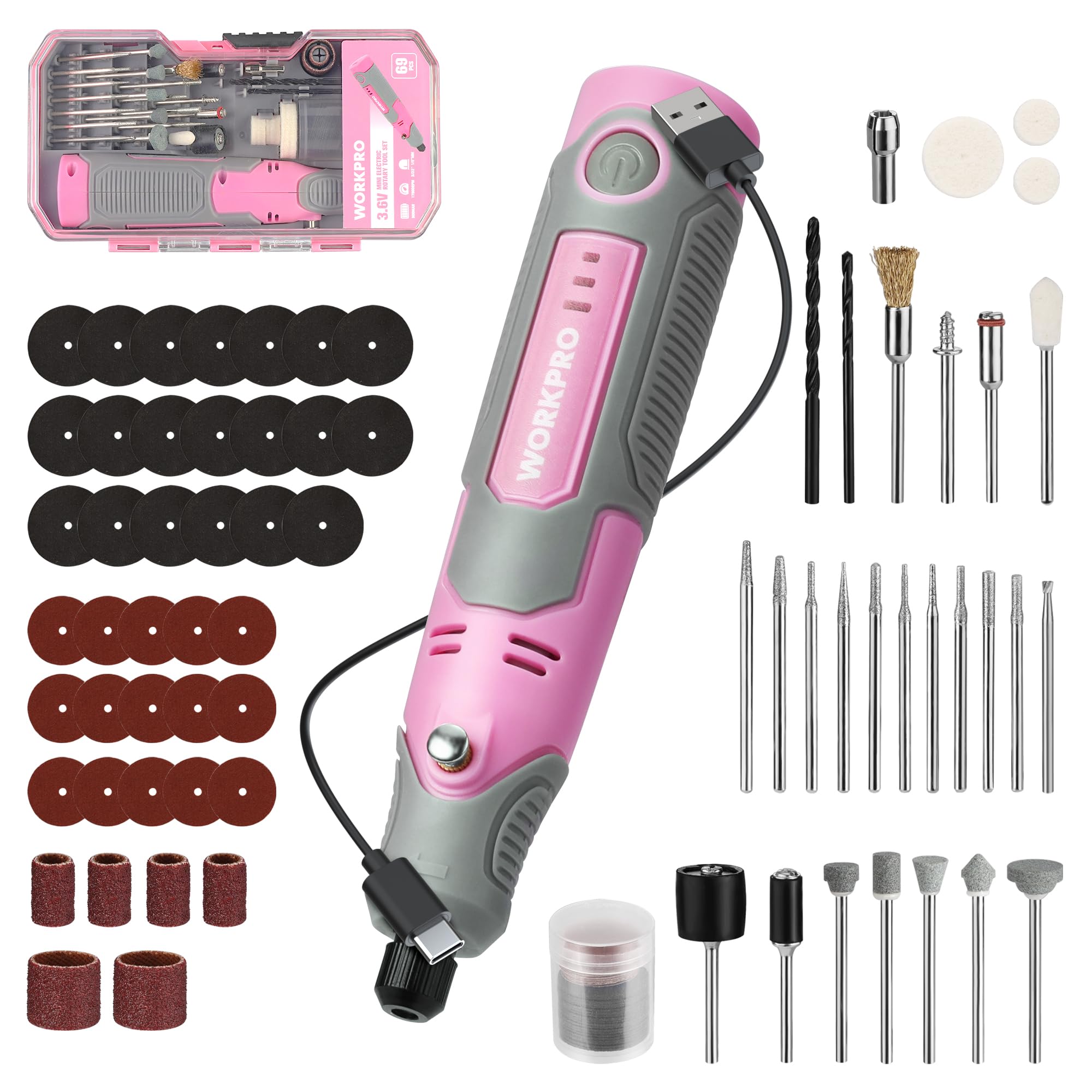 WorkPro - Brandclub - WORKPRO 476PCS Rotary Tool Accessories