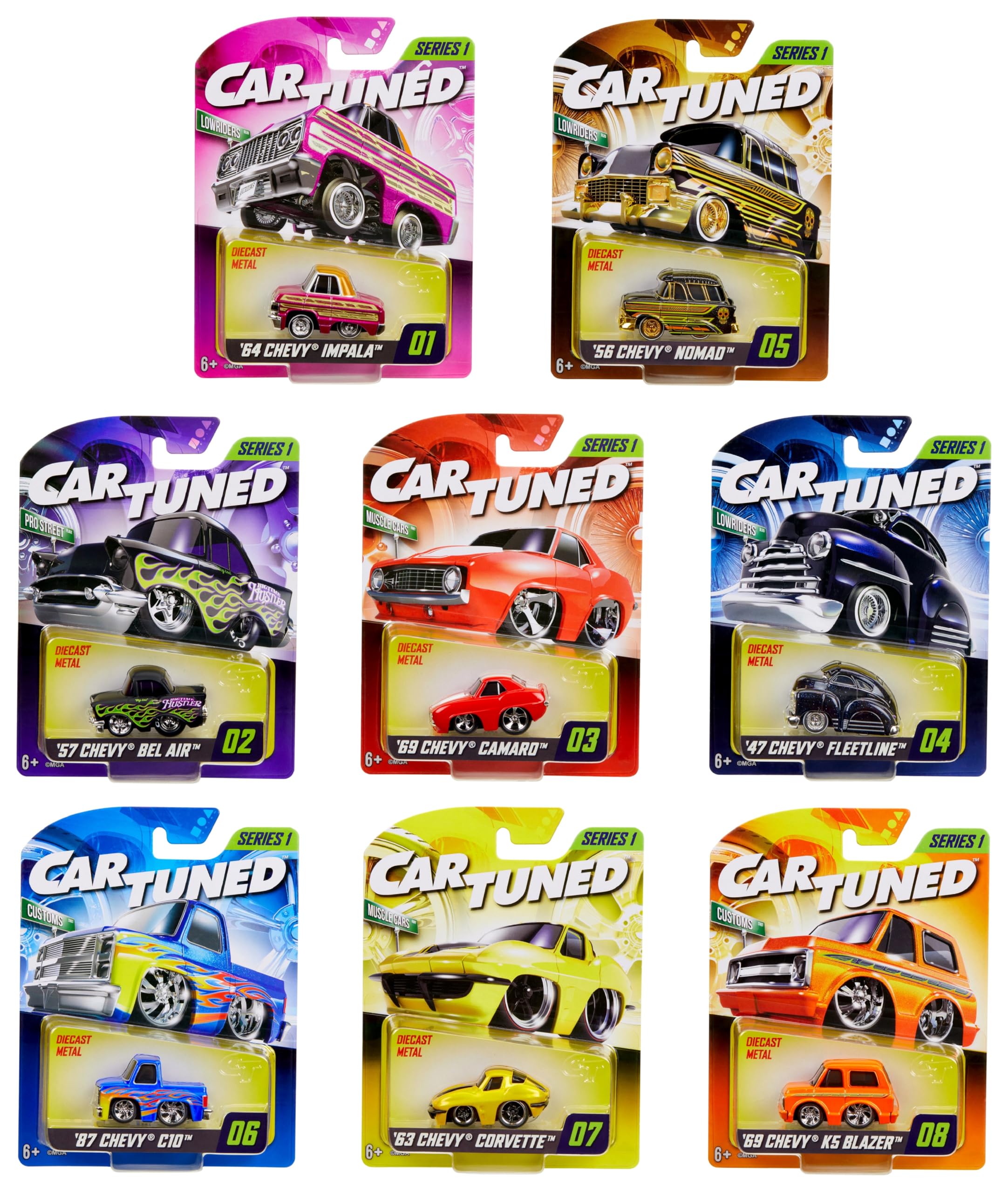 CarTuned Series 2 - 8 Pack Diecast Vehicles – The MGA Shop