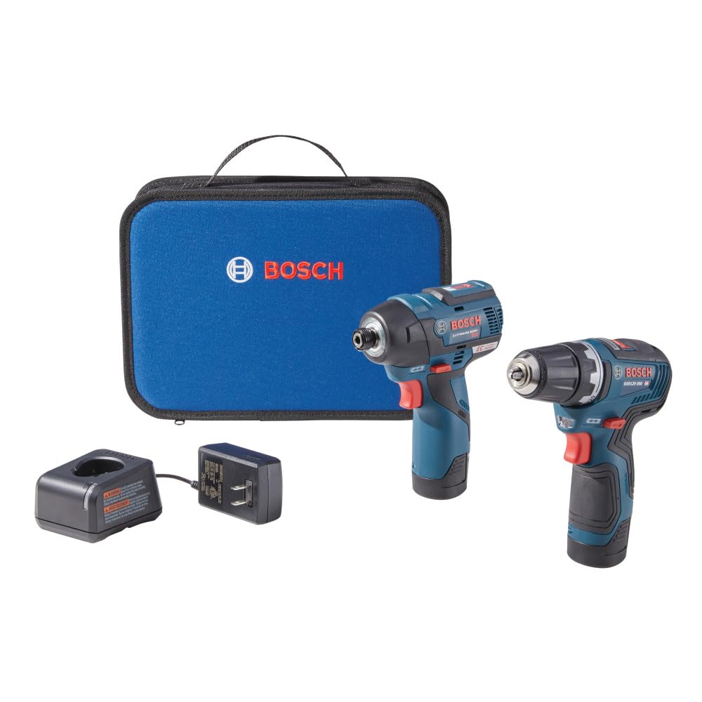 Bosch - - Bosch GXL18V-227B25 18V 2-Tool Combo Kit With Connected-Ready Two-In-One 1/4 In. Bit/Socket Impact Driver/Wrench, 1/2 In. Hammer Drill/Driver And (2) CORE18V® 4 Ah Advanced Power Batteries