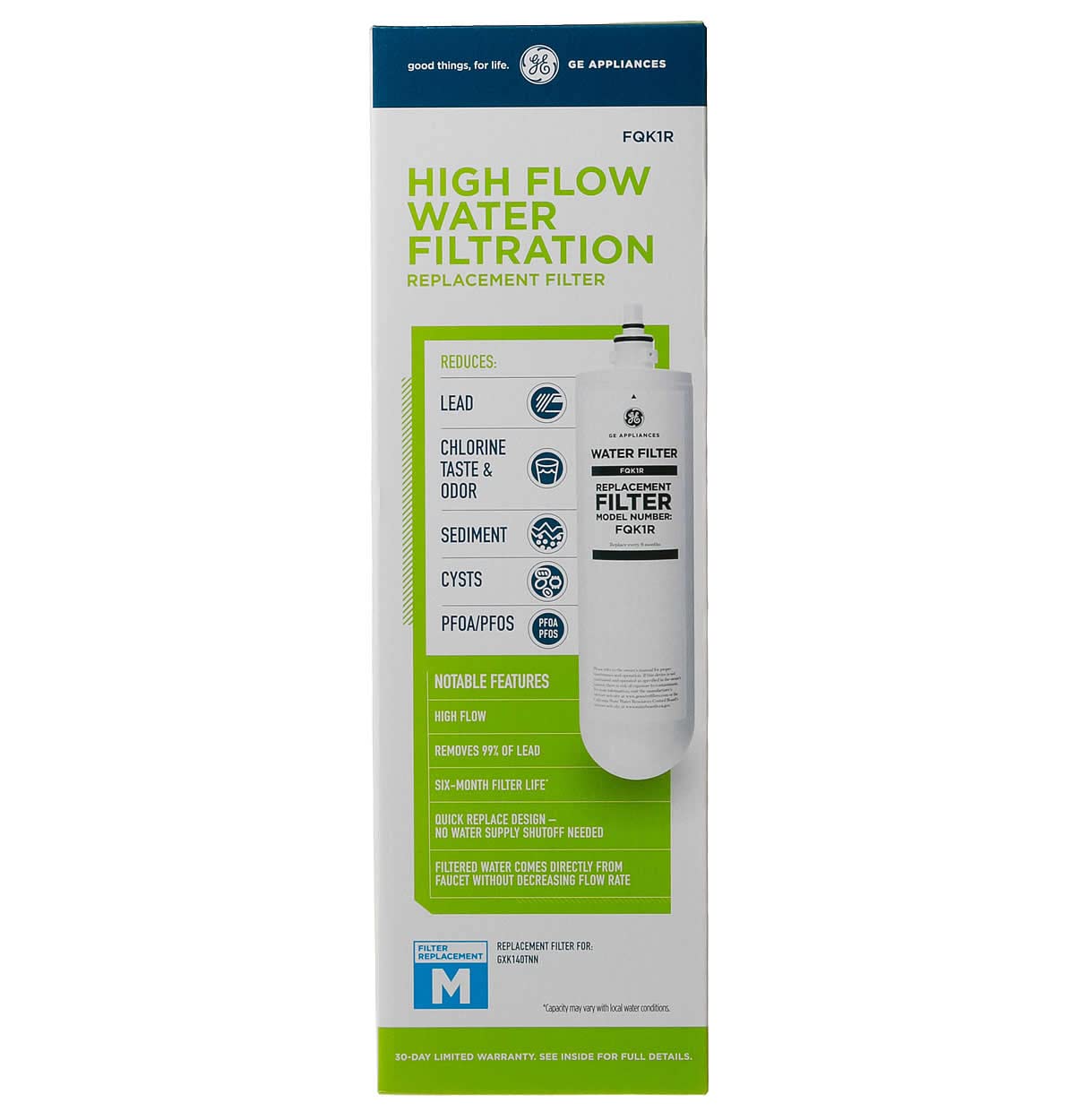 GE - - GE FTHLM Whole House Water Filter, Replacement For Water Filtration System, NSF Certified: Reduces Chlorine, Sediment, Rust & Other Impurities, Replace Every 3 Months For Best Results, 1 Filter