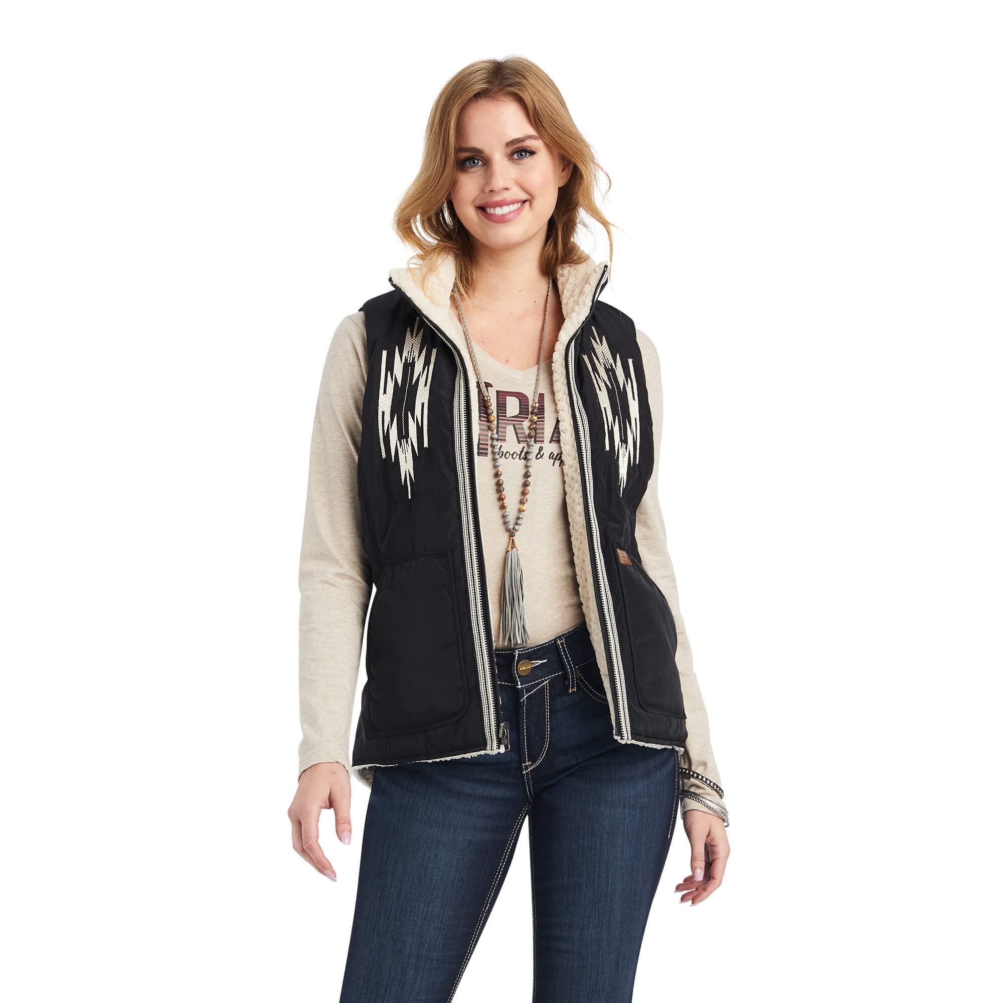 Gilet Femme ARIAT Venture 10046266 - Fermeture éclair Intégrale, Pour équitation Et Extérieur