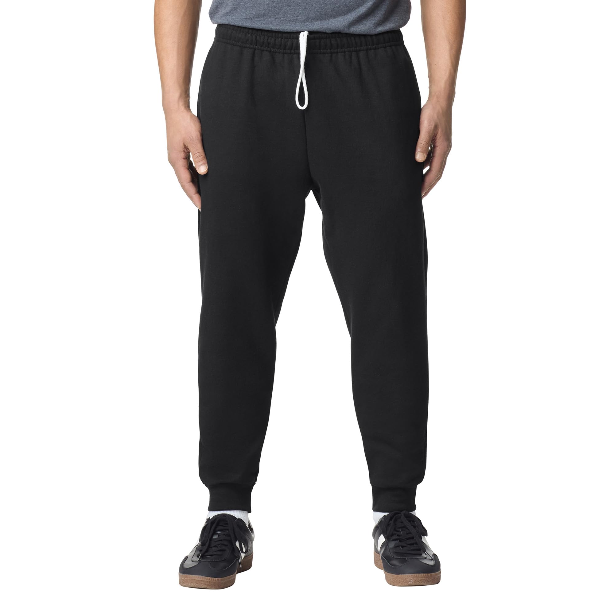 Pantaloni Della Tuta Gildan Activewear – Pesanti, Fondo Aperto, Neri, Taglia M - 4