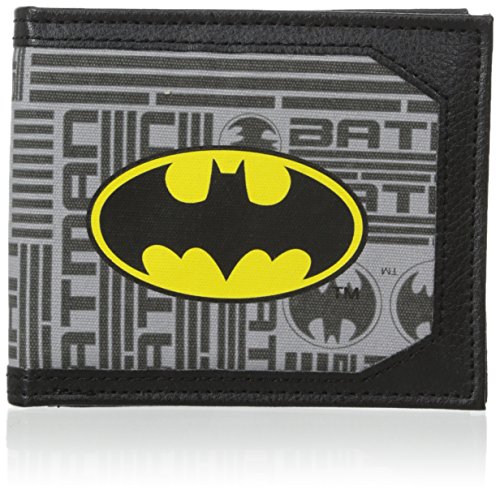 DC Comics Batman Metal Badge Bifold Wallet - Faux Leather, Clear ID Window, Collectible Design - View #2