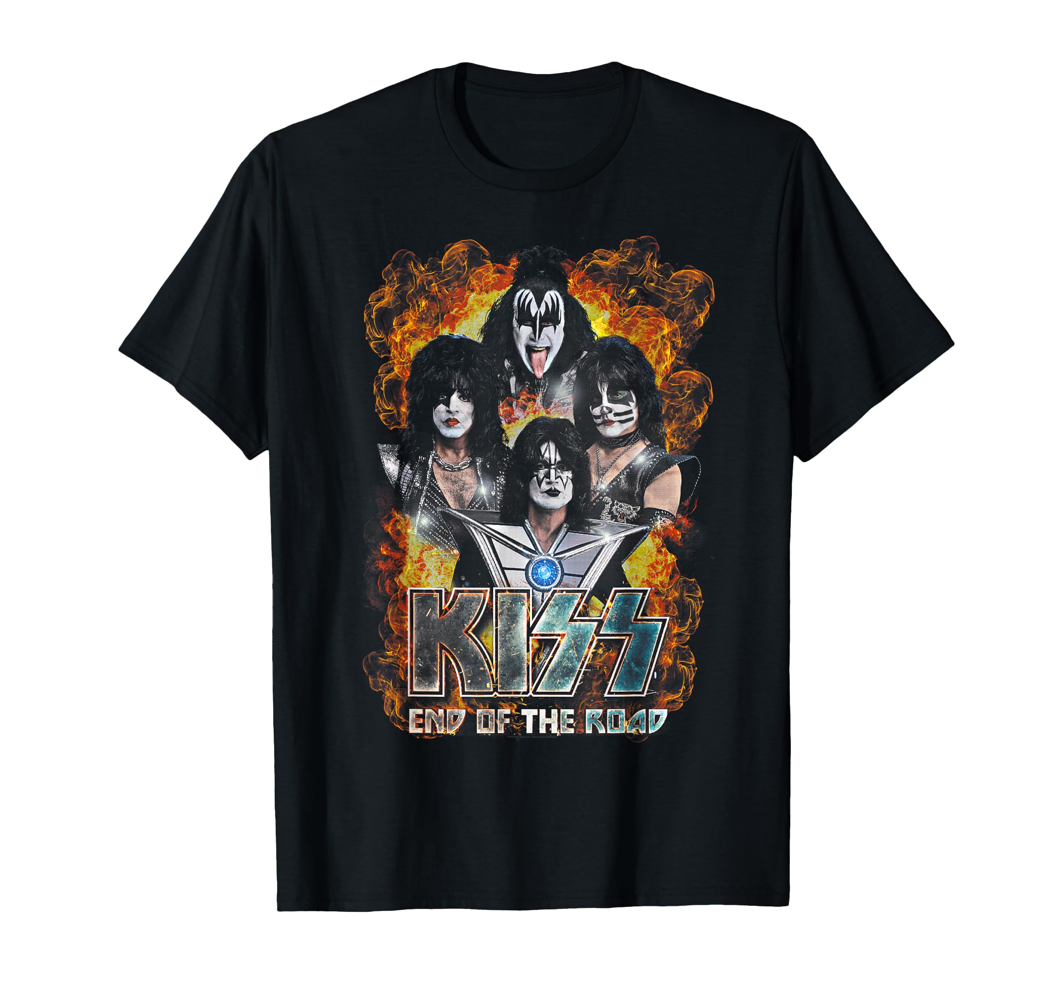 レディースファッション KISS - End Of The Road Tour Chrome T-Shirt Kiss - Brandclub - KISS - End Of The Road Tour Chrome T-Shirt