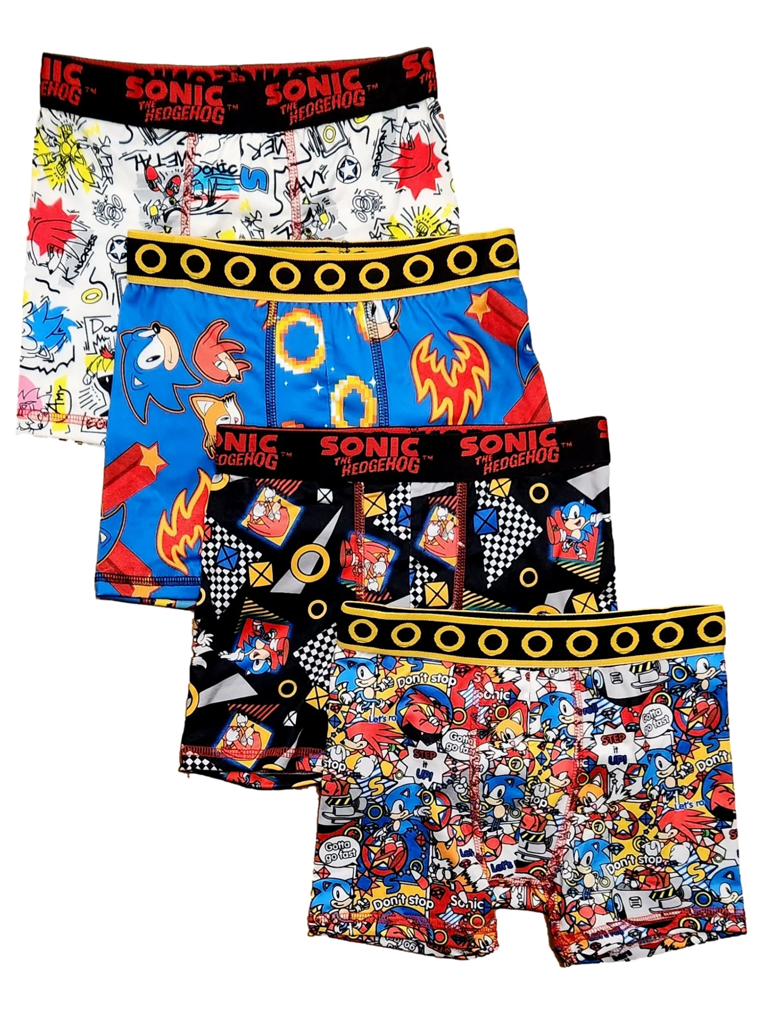 Sonic Unisex Kid's Boxers Pack Half Slip, Multicolor, 8-10 Años
