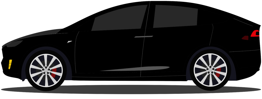 Tesla X Cartoon Graphic