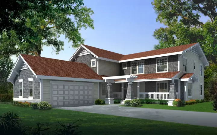 Craftsman house plans 1-113 - front exterior, 3,269 sq ft, 4 bed, 3 bath house plans | Monster House Plans