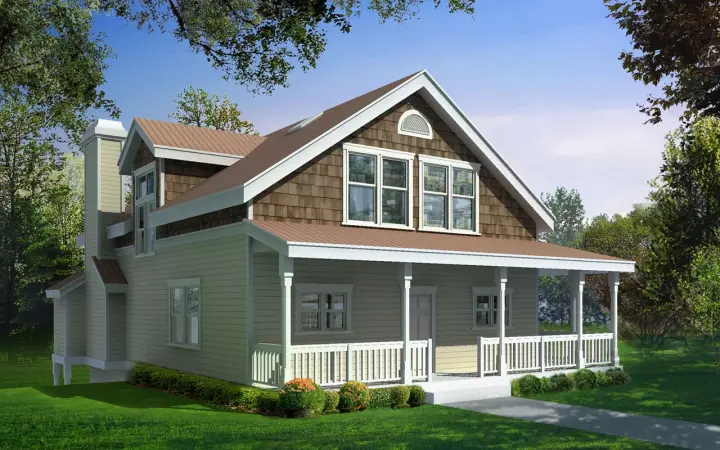 Country house plans 1-120 - front exterior, 2,202 sq ft, 5 bed, 3 bath house plans | Monster House Plans
