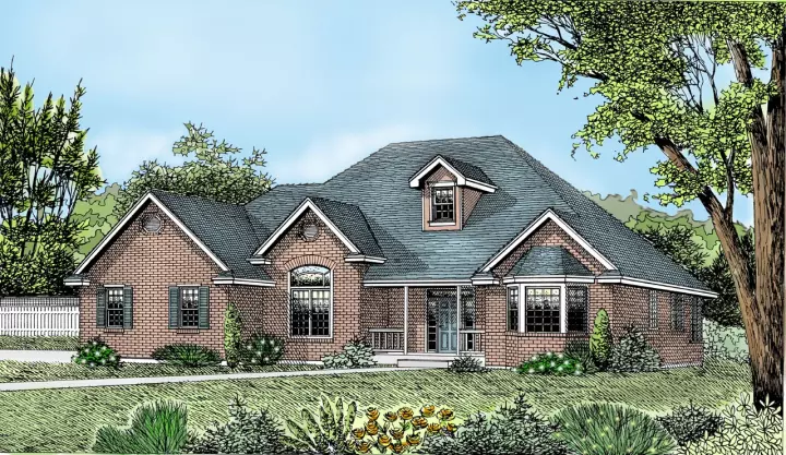 Traditional house plans 1-148 - front exterior, 2,200 sq ft, 3 bed, 2 bath house plans | Monster House Plans