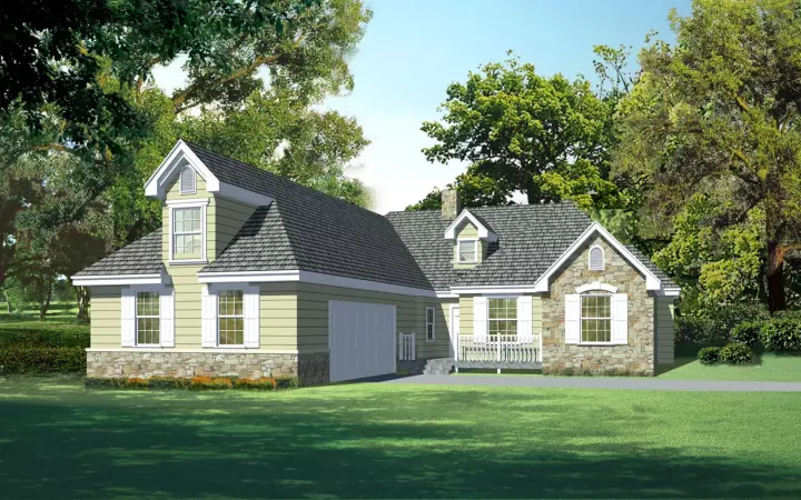 Traditional house plans 1-160 - front exterior, 2,038 sq ft, 4 bed, 3 bath house plans | Monster House Plans
