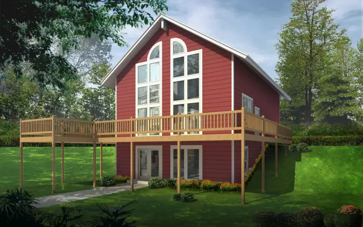 Contemporary house plans 1-176 - front exterior, 1,768 sq ft, 2 bed, 2 bath house plans | Monster House Plans