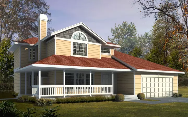 Craftsman house plans 1-187 - front exterior, 1,665 sq ft, 3 bed, 2 bath house plans | Monster House Plans