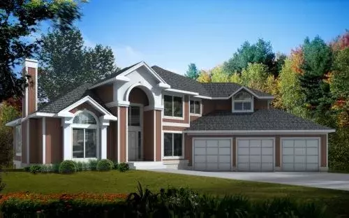 European house plans 1-276 - front exterior, 2,832 sq ft, 3 bed, 2 bath house plans | Monster House Plans