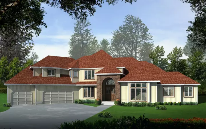 Traditional house plans 1-286 - front exterior, 3,982 sq ft, 4 bed, 3 bath house plans | Monster House Plans