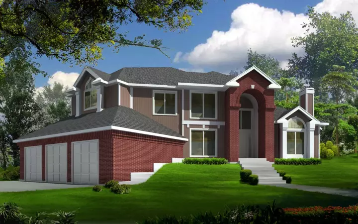 Traditional house plans 1-294 - front exterior, 2,696 sq ft, 4 bed, 2 bath house plans | Monster House Plans