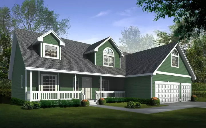 Country house plans 1-312 - front exterior, 2,504 sq ft, 4 bed, 2 bath house plans | Monster House Plans
