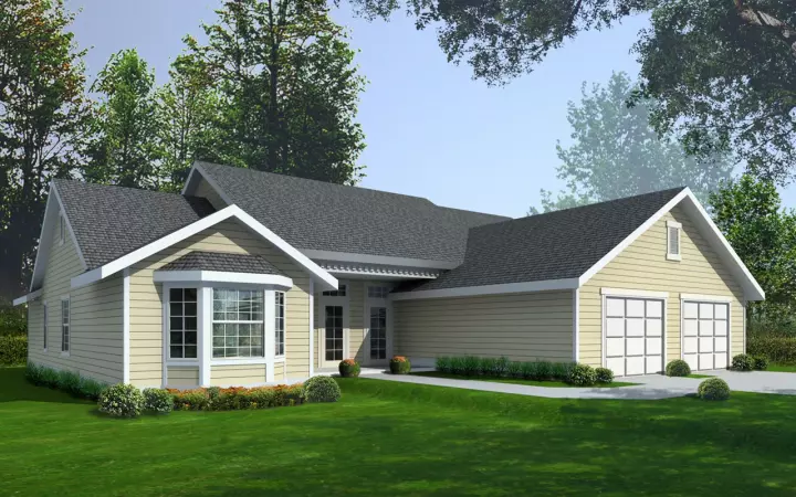 Traditional house plans 1-330 - front exterior, 2,135 sq ft, 3 bed, 2 bath house plans | Monster House Plans