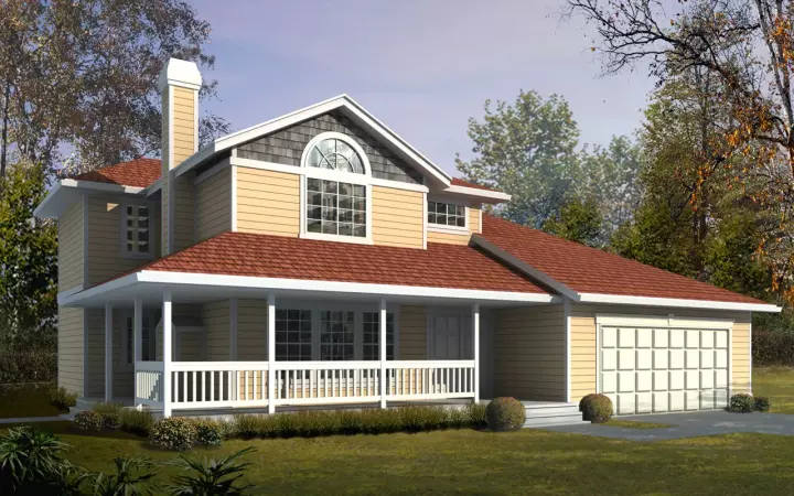 Craftsman house plans 1-341 - front exterior, 1,467 sq ft, 3 bed, 2 bath house plans | Monster House Plans
