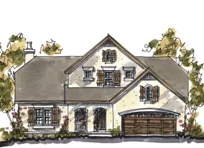 European house plans 10-1034 - front exterior, 2,425 sq ft, 5 bed, 3 bath house plans | Monster House Plans
