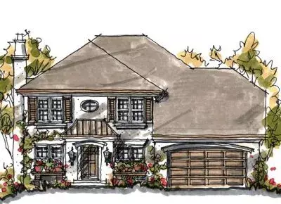 European house plans 10-1044 - front exterior, 2,550 sq ft, 4 bed, 2 bath house plans | Monster House Plans