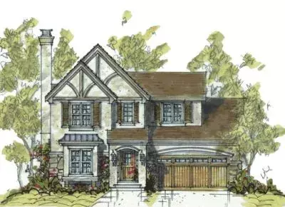 English Country house plans 10-1063 - front exterior, 1,715 sq ft, 3 bed, 2 bath house plans | Monster House Plans