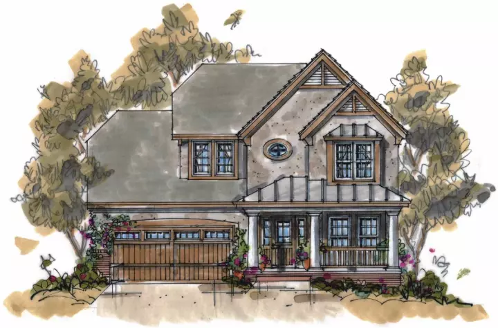 English Country house plans 10-1067 - front exterior, 1,699 sq ft, 3 bed, 2 bath house plans | Monster House Plans