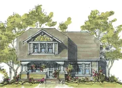 Craftsman house plans 10-1071 - front exterior, 1,923 sq ft, 3 bed, 3 bath house plans | Monster House Plans